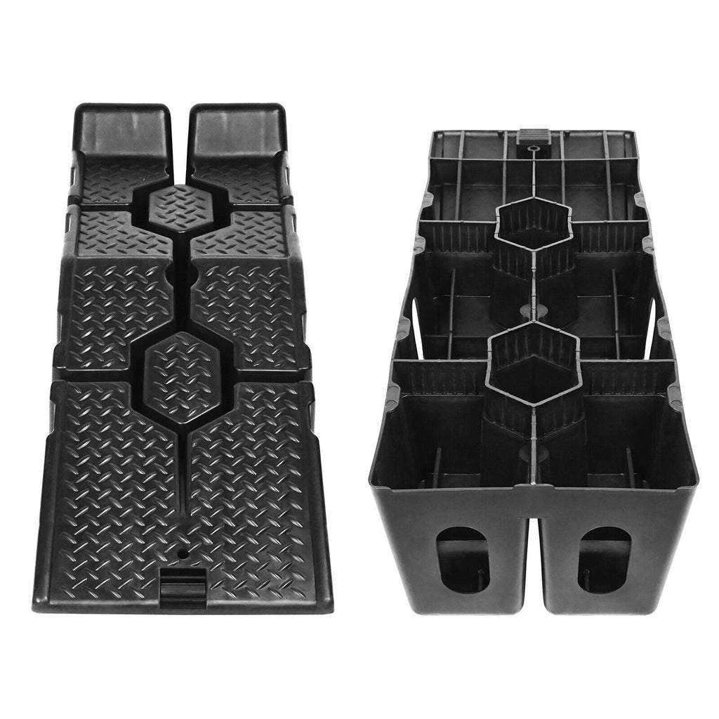2pcs Heavy Duty 5 Ton 2.5+2.5 Ton Plastic Car Ramp Lifting Ramps 33cm Extra Wide