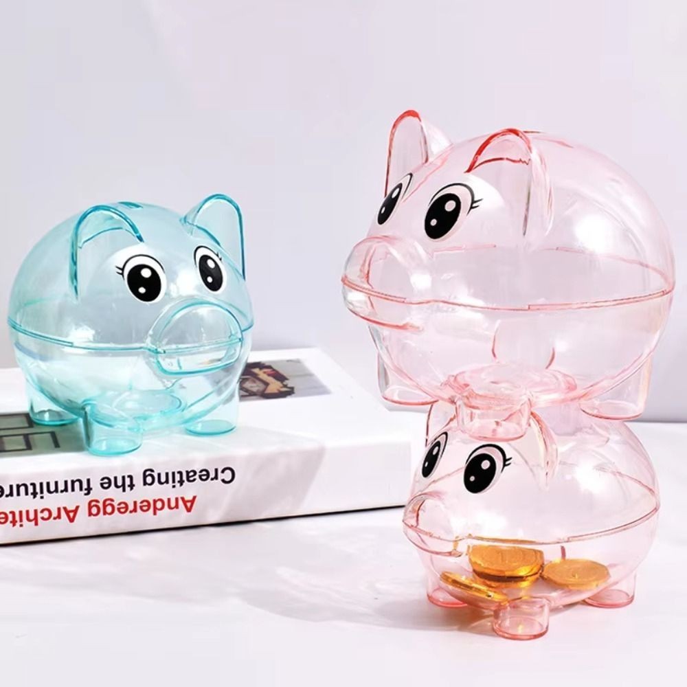 Reusable Piggy Bank Transparent Money Saving Box  for Children