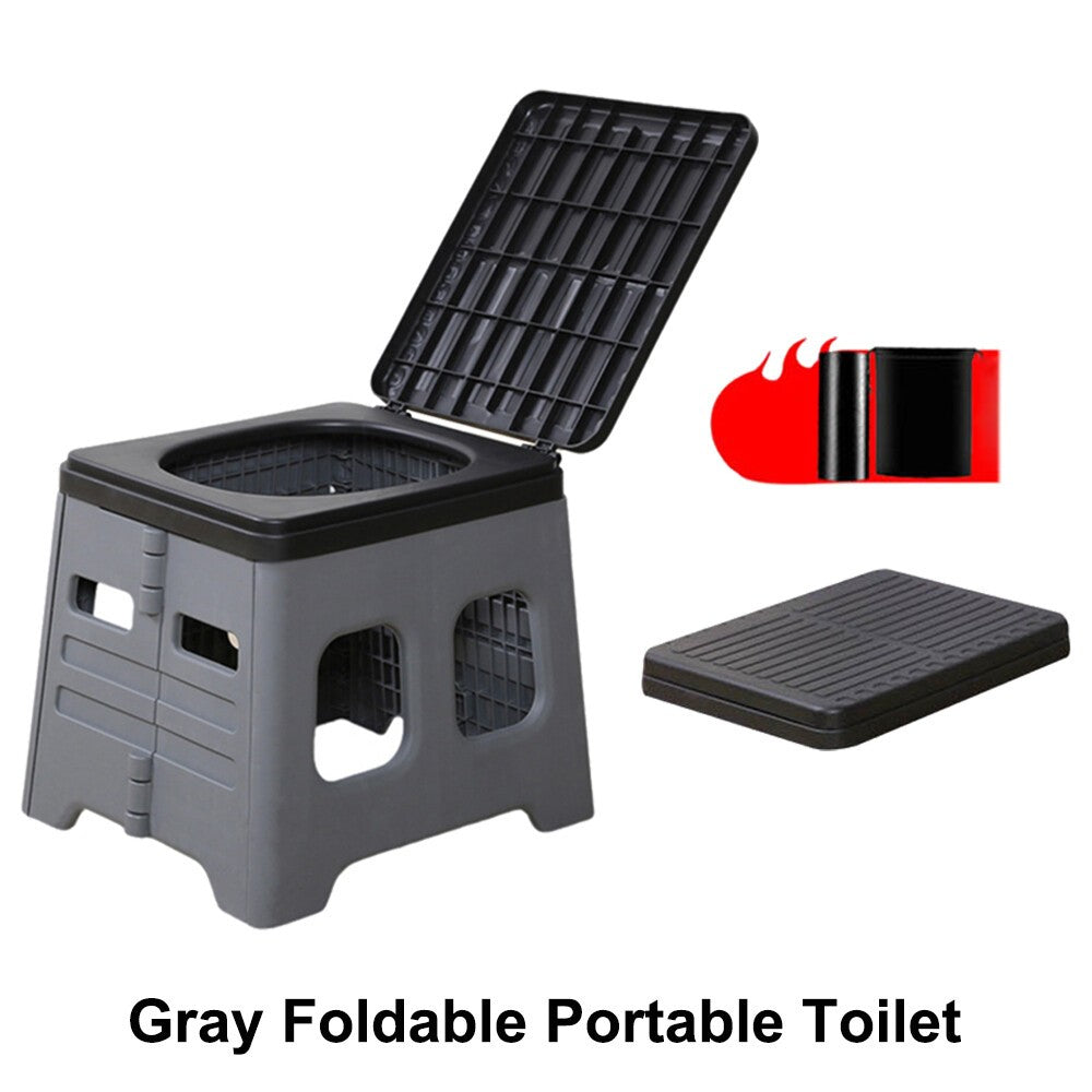 Portable Folding Camping Toilet Compact Potty Loo Caravan Toilet Picnic Fishing