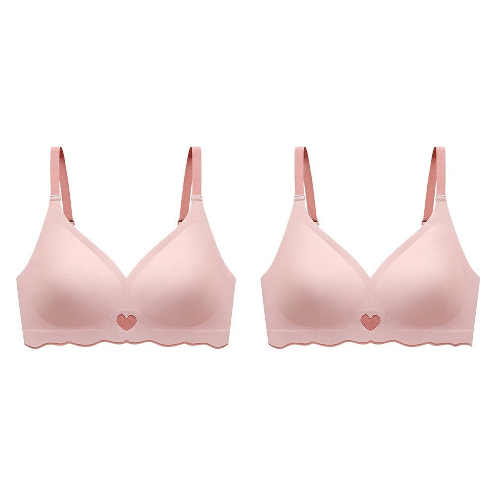 Seamless Bra Comfort Bra Medium Elasticity 3/4 Cup Solid Color Wire-free