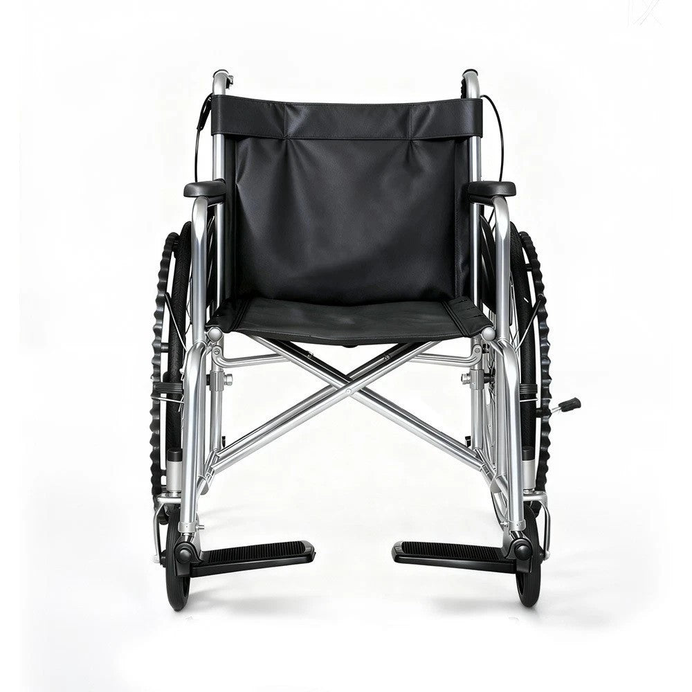 Wheelchair Lightweight Self Propelled Mag 24" Wheels Folding Brake Armrest Chair