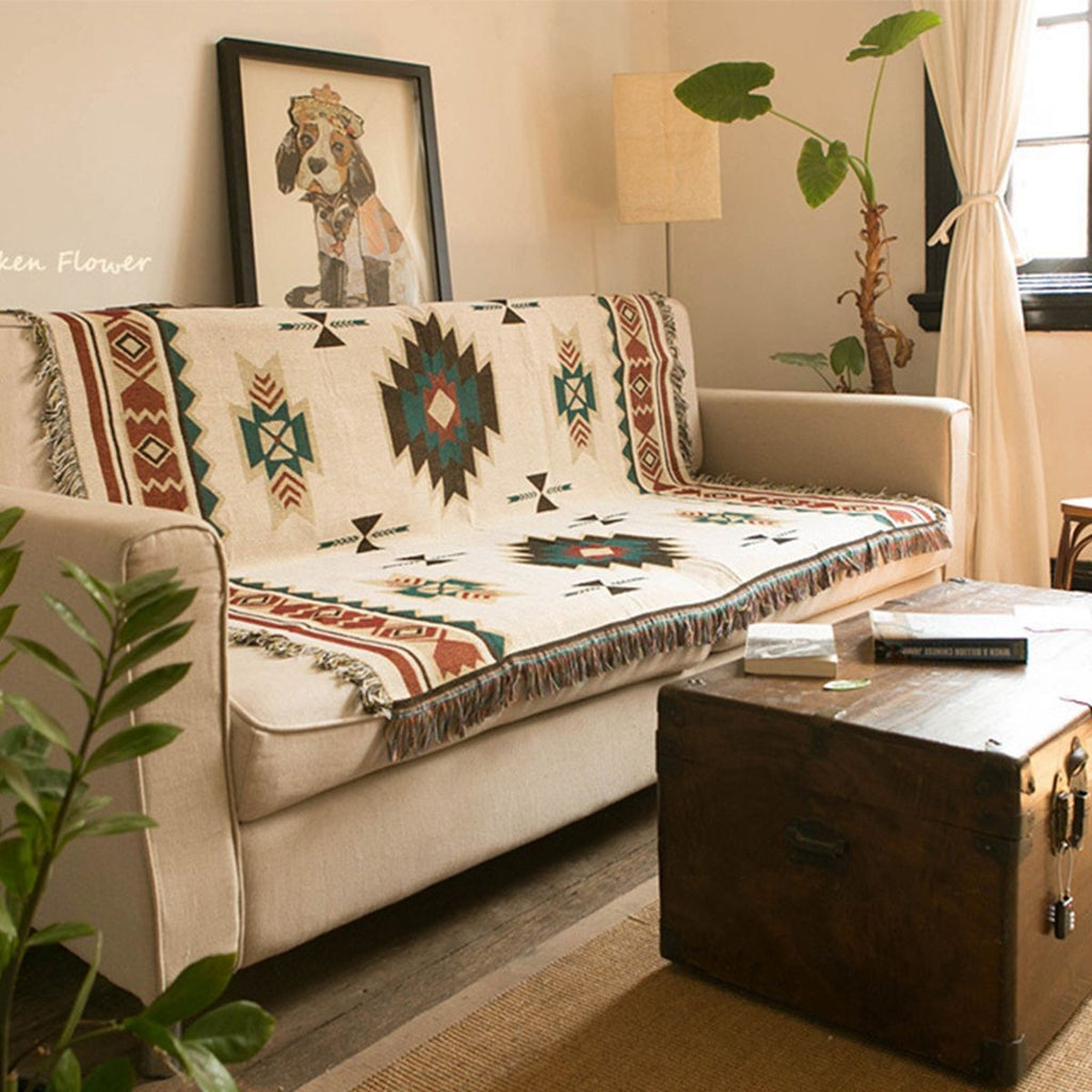 Ethnic Mexico Blankets Outdoor Beach Picnic Blanket Striped Boho Blanket