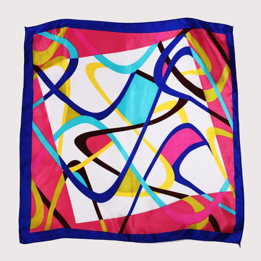 Women Square Neck Professional Handkerchief Sailor Scarf 4Pcs Silk Breathable