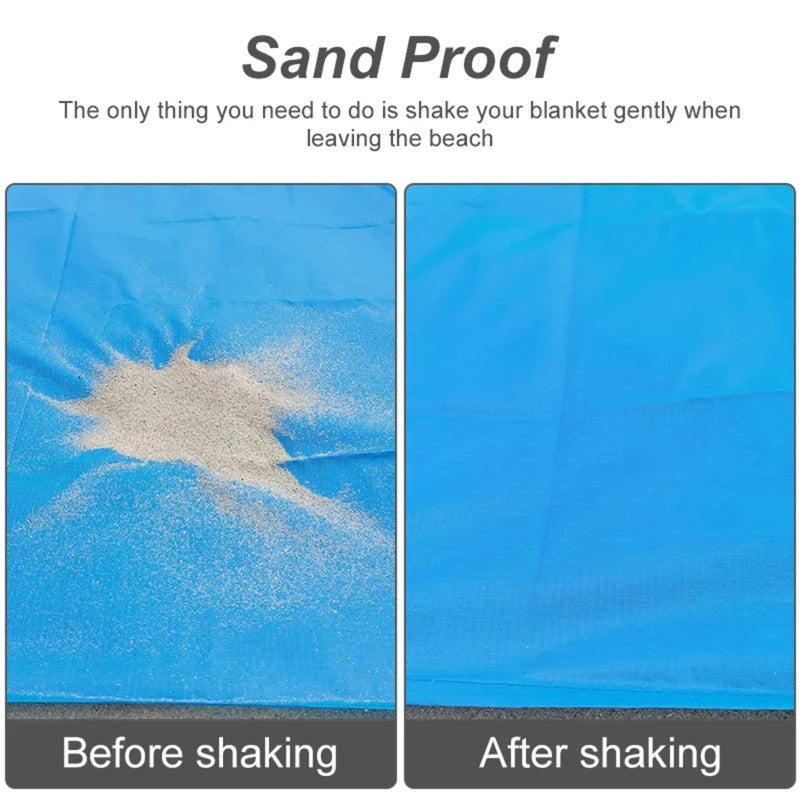 Sand Free Beach Mat Waterproof Extra Large Outdoor Camping Pocket Picnic Blanket