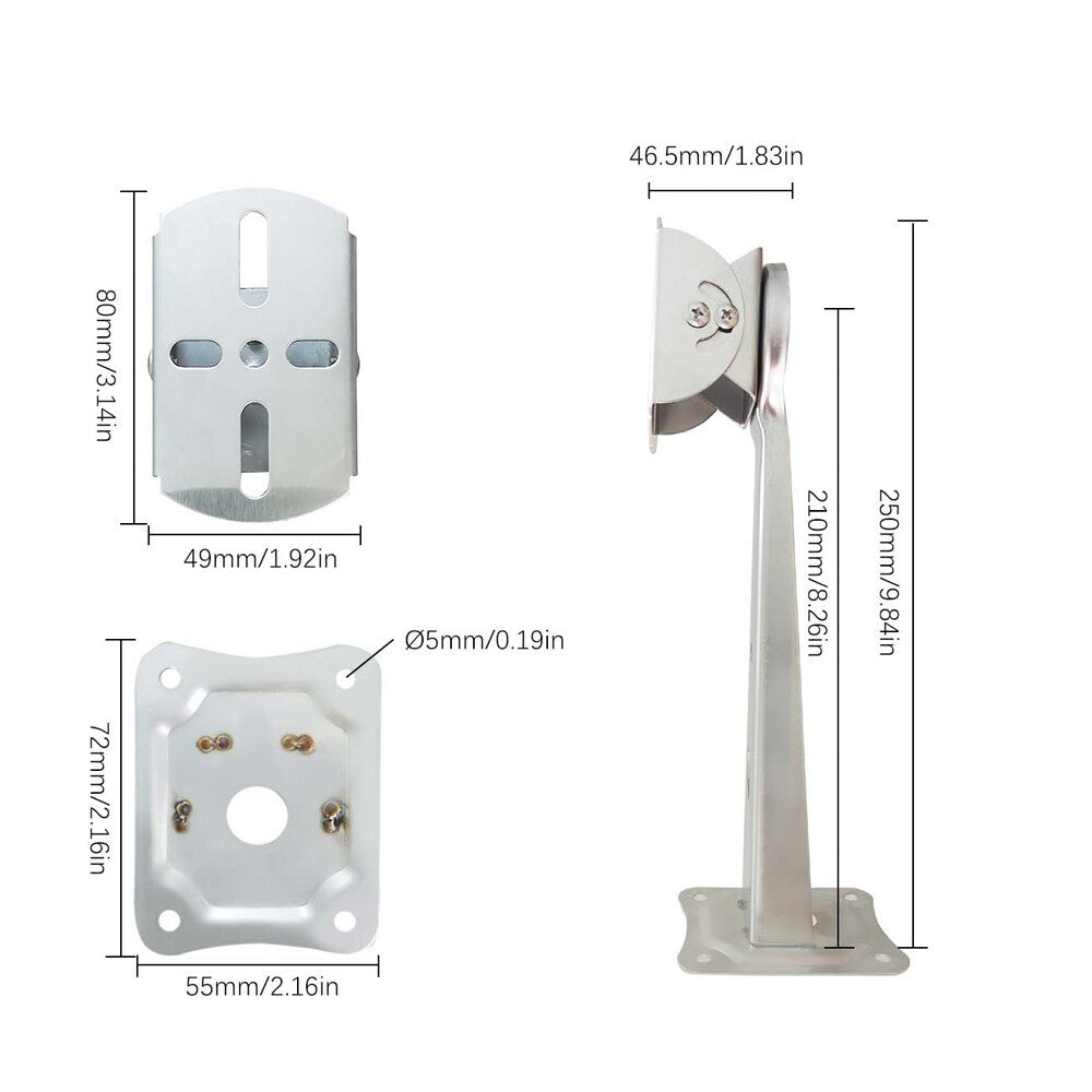 For Starlink Mini Mount Kit Adjustable 150 Degrees Angle Alloy Wall Bracket