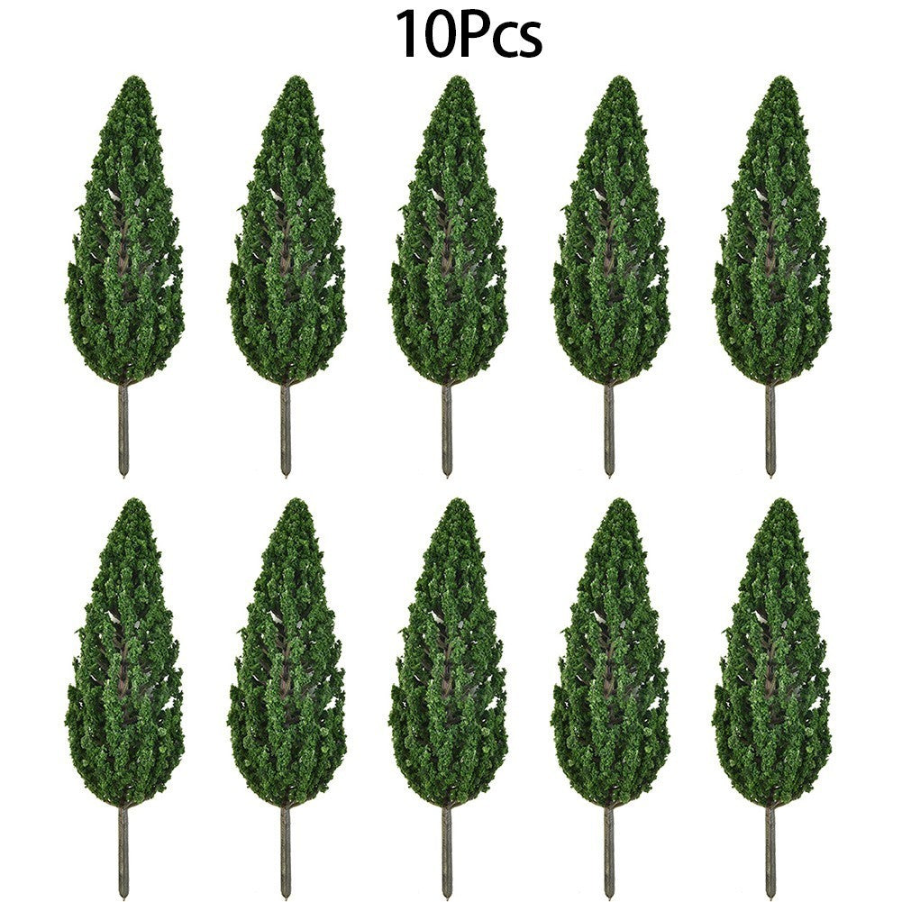 10Packs Model Pine Trees Green Plastic For O G Scale Railway Scenery Layout 15cm