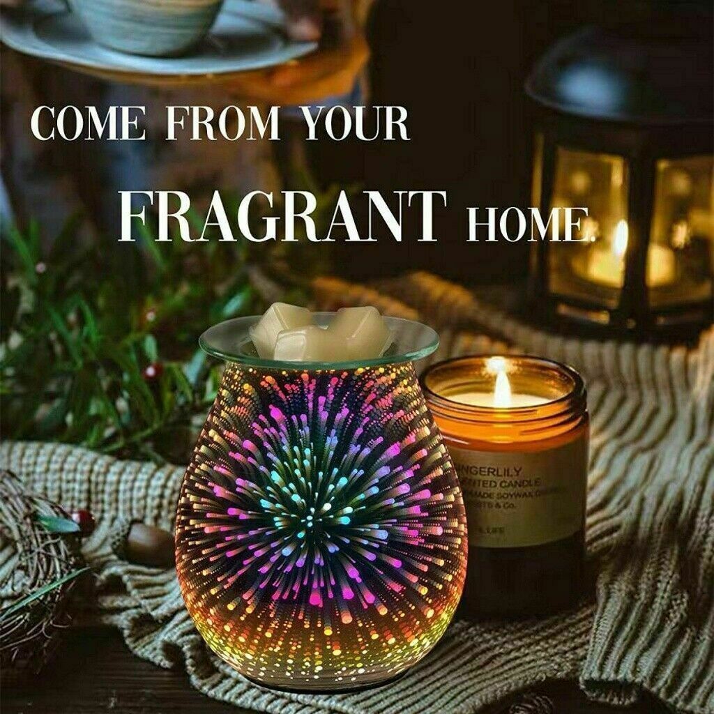 Aroma Electric Wax Melt Burner Firework Star Lamp Night Light Diffuser Warmer
