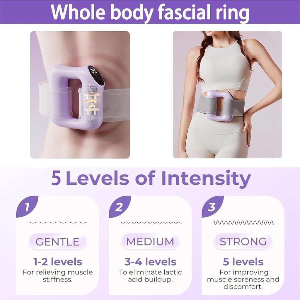 Fast Fat Burning Yoga Ring Massager,Portable Full-Body Electric Fascia Ring
