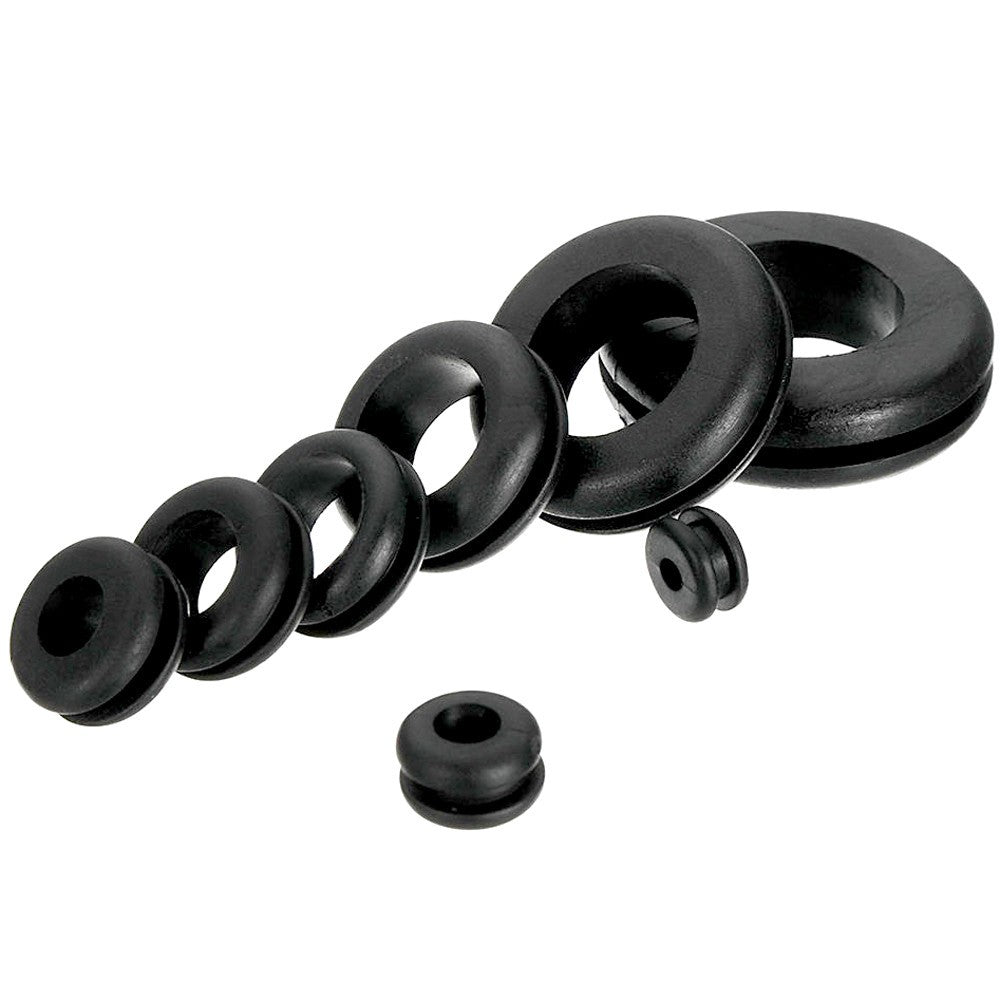 200X Rubber Grommets Blanking open/closed blind Grommet Set in Assorted Sizes