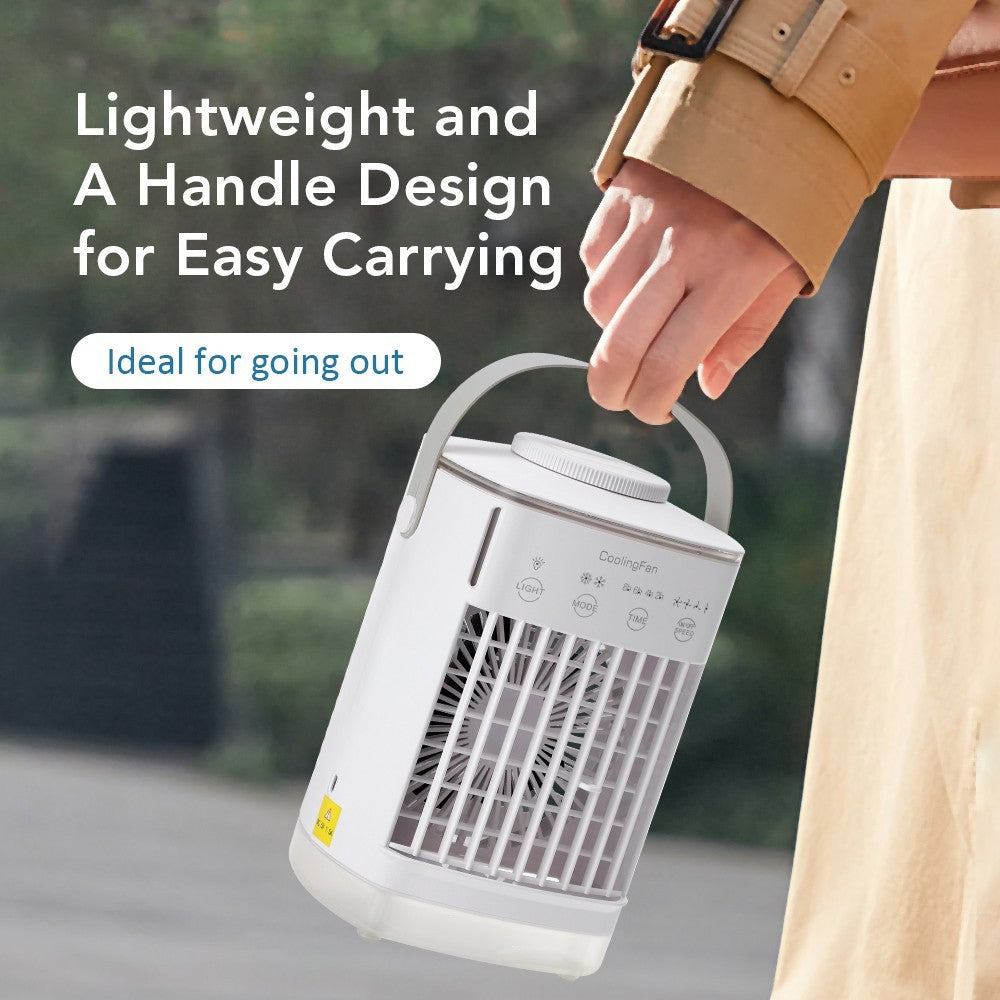 4 Speeds Portable Air Cooler Fan With 700ML Tank Ice Cold Cooling Conditioner
