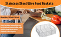 Stainless Steel Wire Food Basket Bread Basket for Restaurant Counter Kitchen