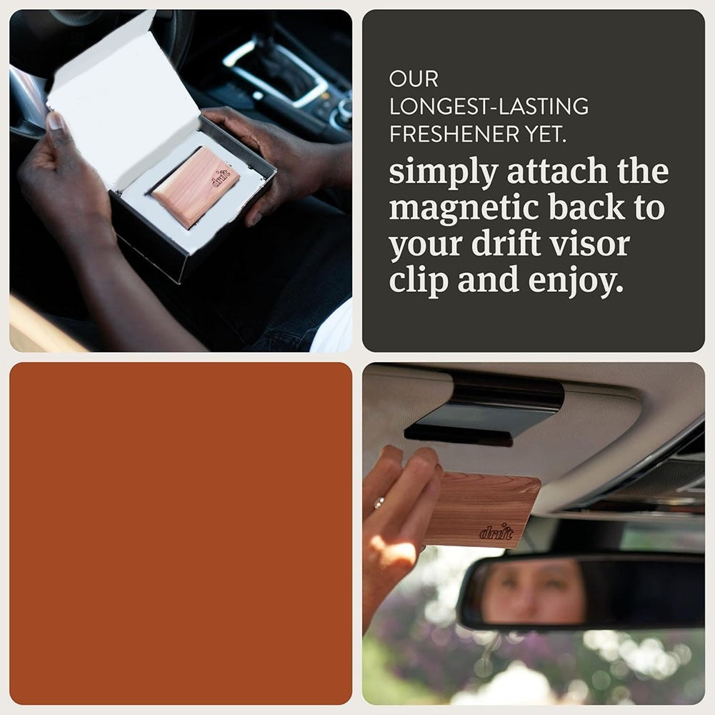 Drift Car Air Freshener-Amber Scent Kit-Wood Car Odor Eliminator F2G62506