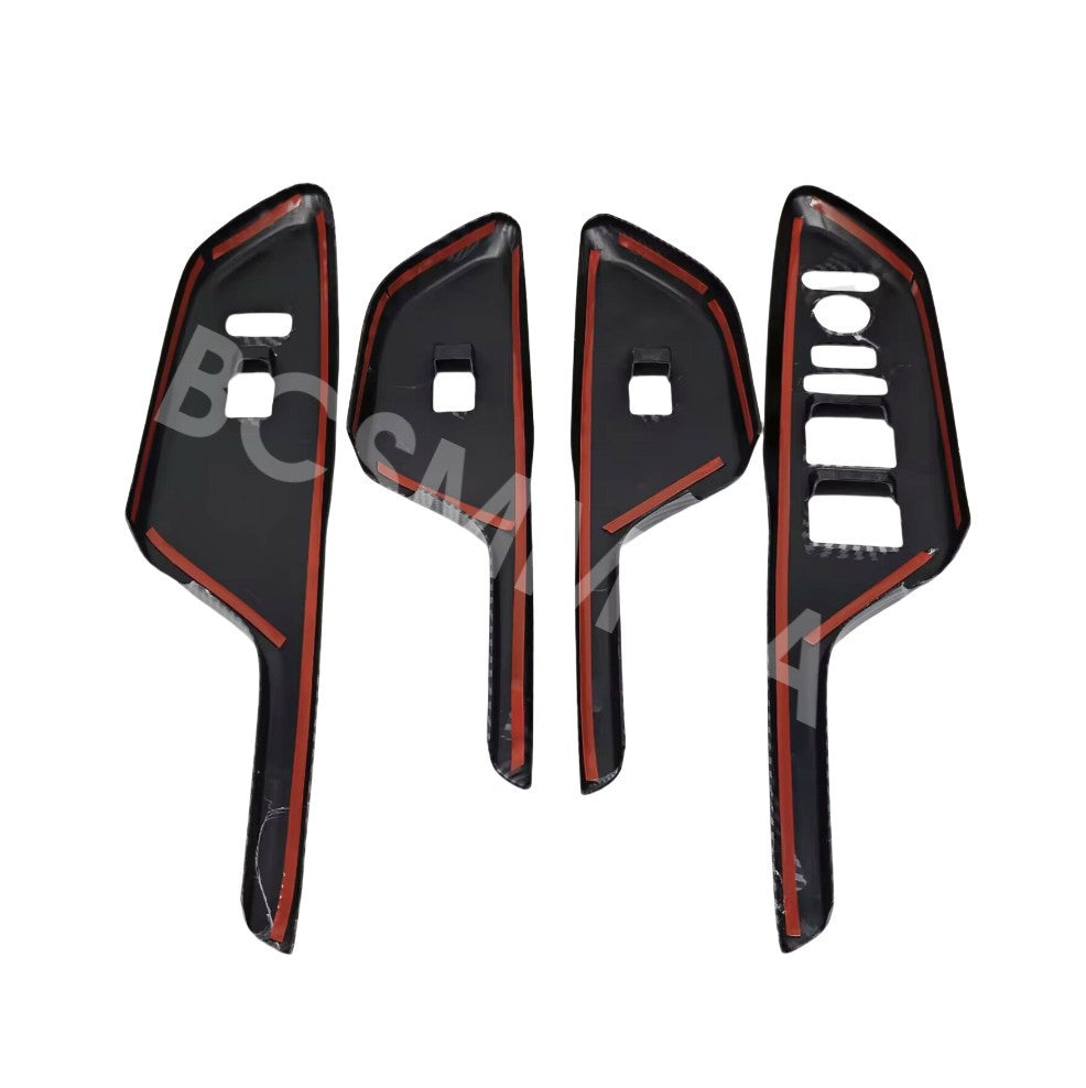Carbon Fiber Look Window Lift Switch Trim Cap Fit For Honda Civic 2016-2020 RHD
