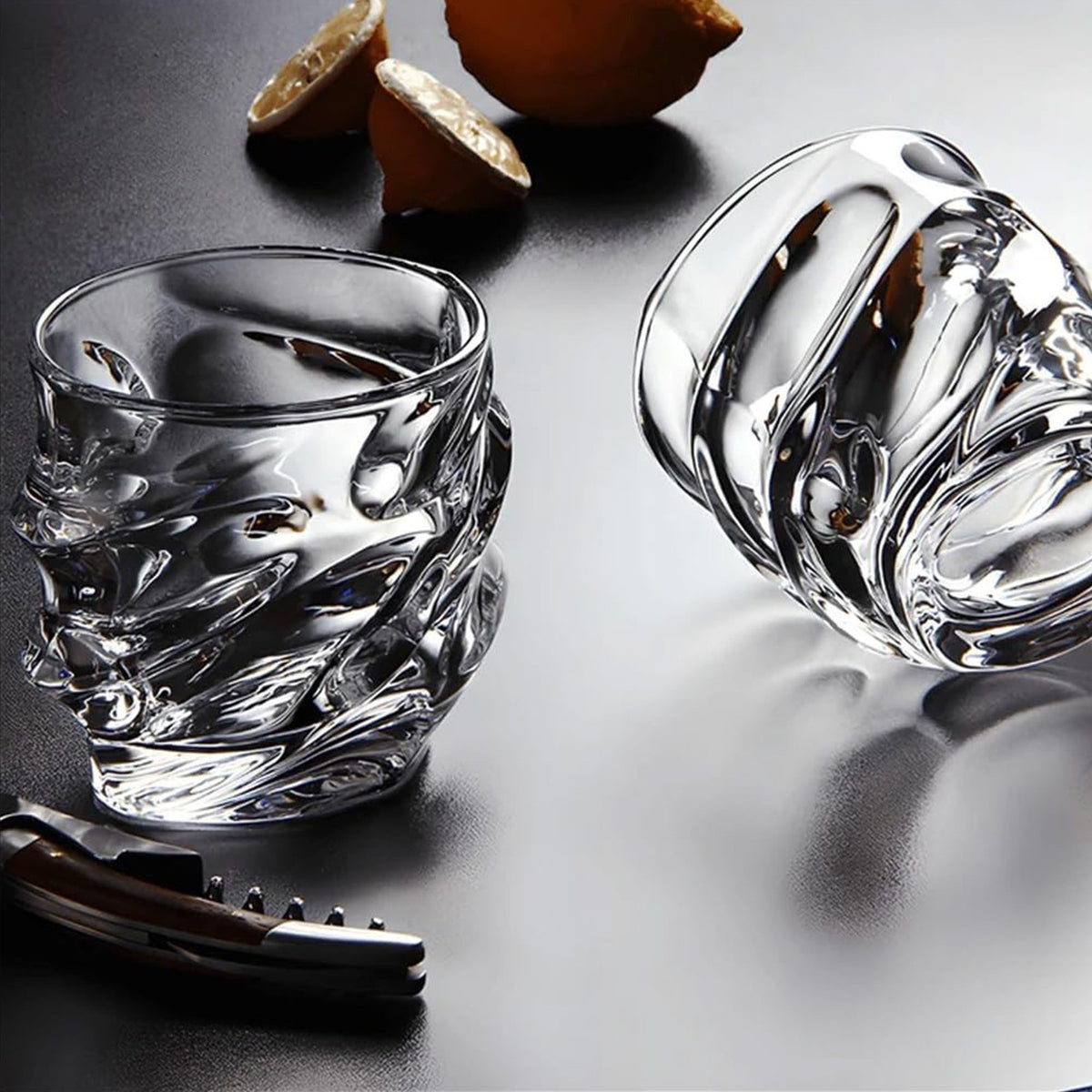 Tsuki Glass Whiskey Glasses Japanese Crystal Whisky Glass Heavy Thick Bottom UK
