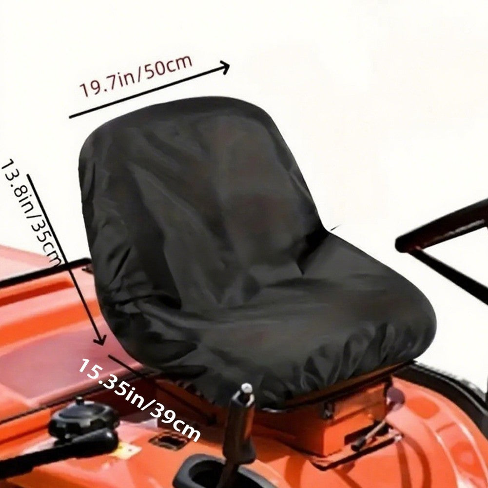 Waterproof Tractor Seat Cover for Riding Lawn Mower 50 by 39 by 35 cm Black