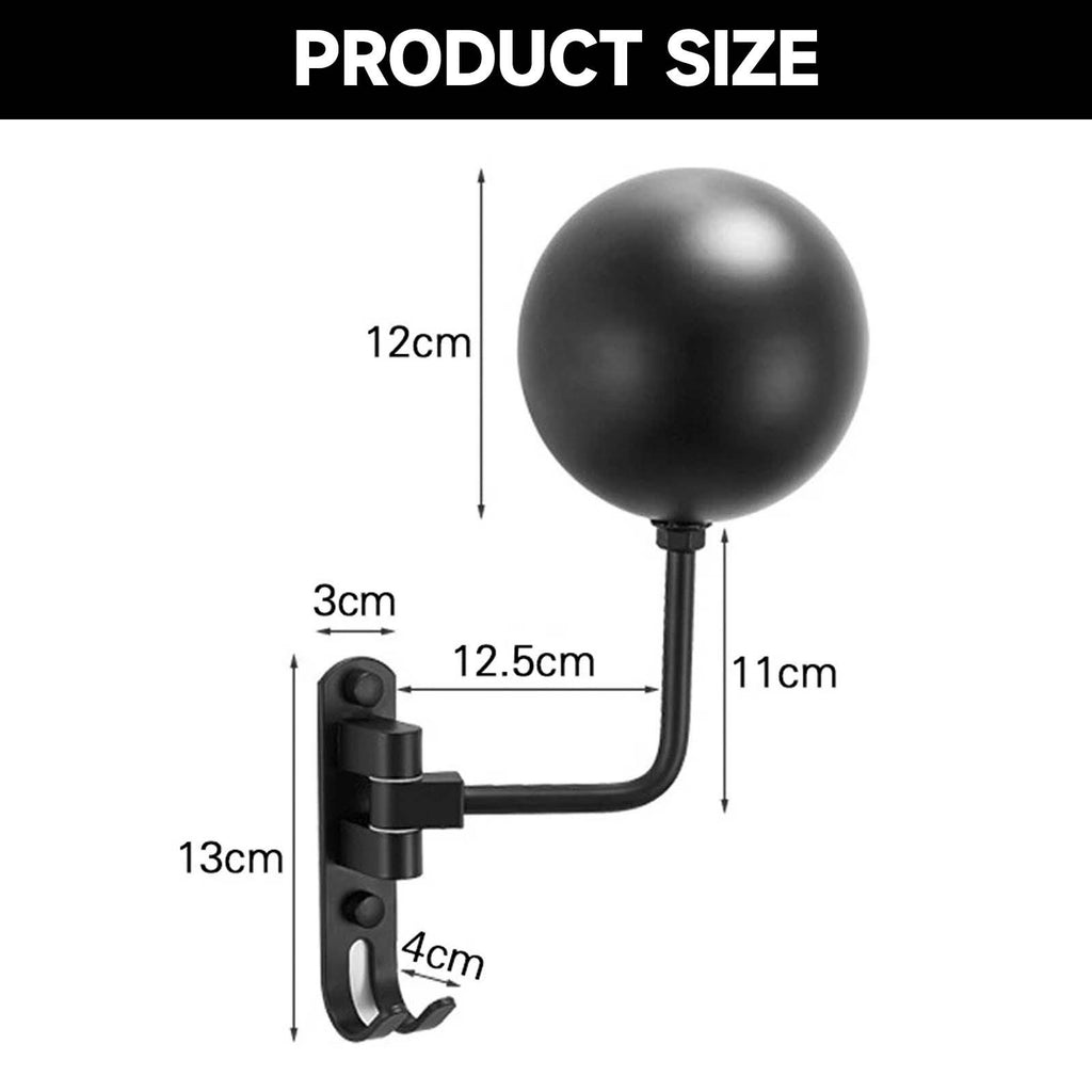 1-2X 180° Motorcycle Helmet Rack Holder Hat Display Stand Wall Mount Hook Hanger