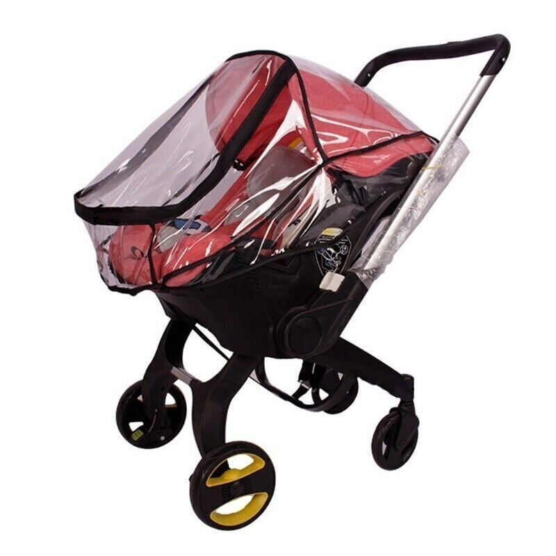 Transparent Baby Car Seat Rain Cover for Doona Stroller Travel Carrier Accessory