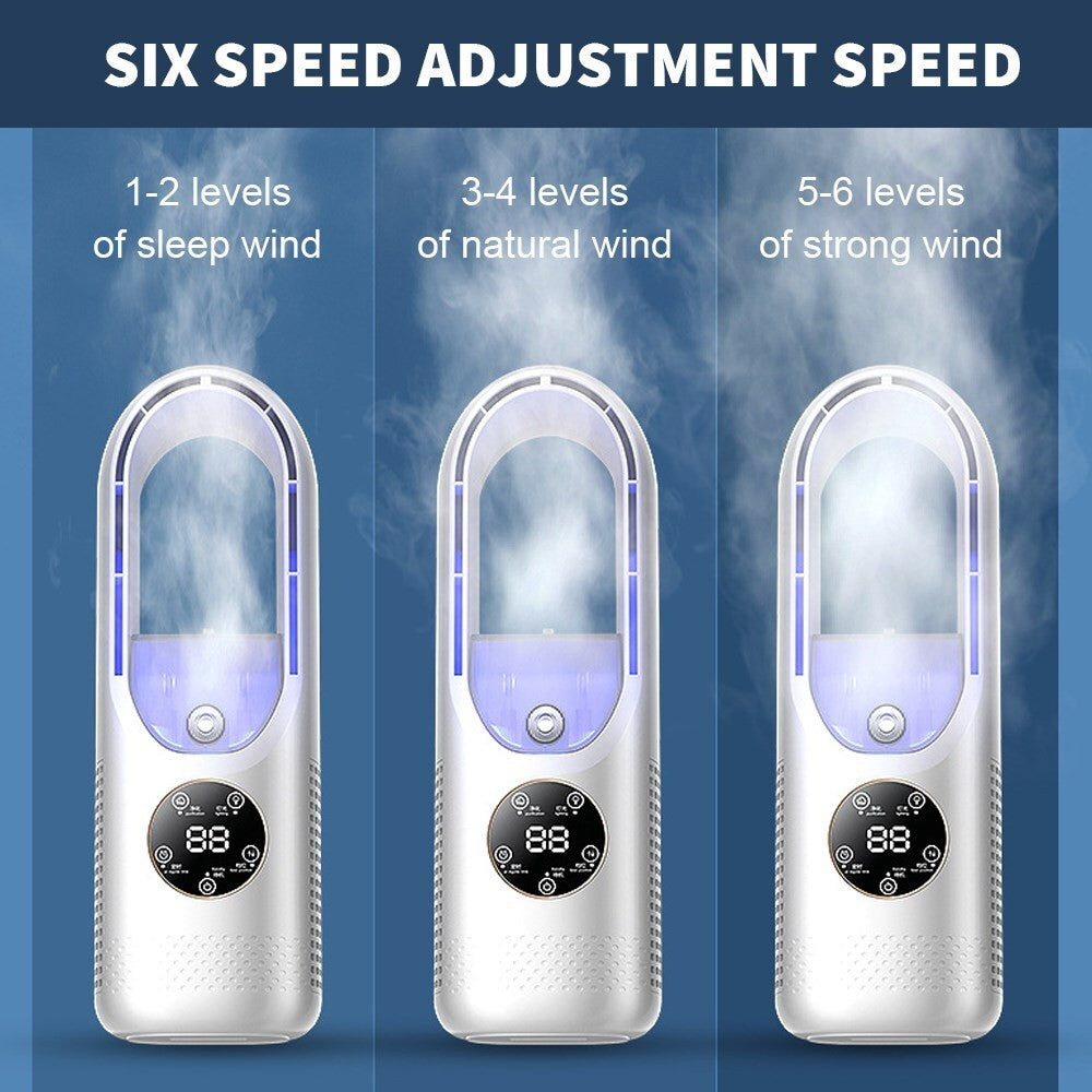 Portable Air Conditioner Cooling Fan, Mini Air Conditioning Unit Quiet 6 Speed