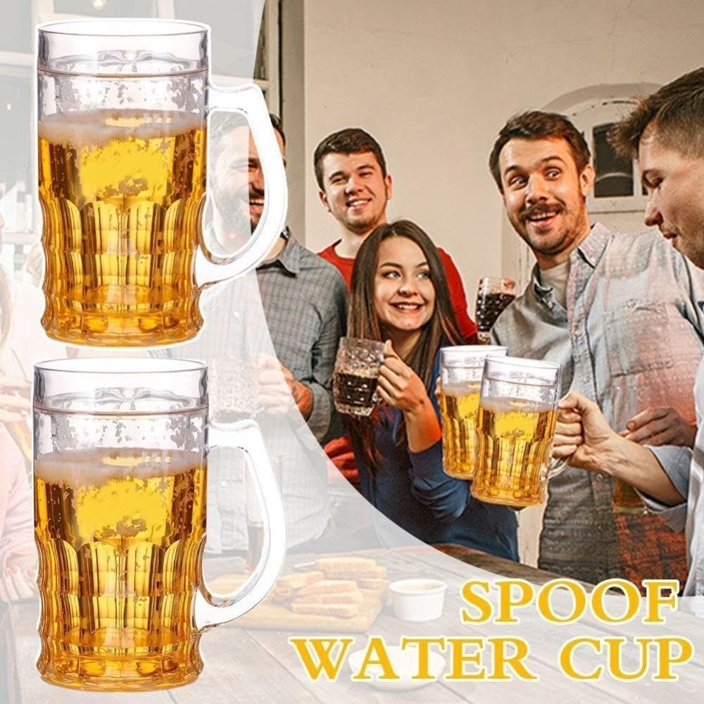 Realistic Look Fake Beer Mug With Handles Prank Cup Fake Beer Bottle  Gift