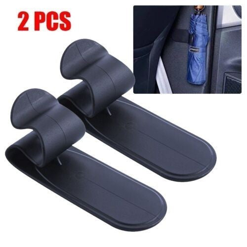2 x Universal Car Interior Accessories Umbrella Hook Holder Hanger Clip Fastener