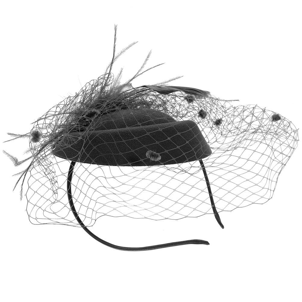 Funeral Veil Fascinator for Women Lady Wedding Headwear Hair Accessories