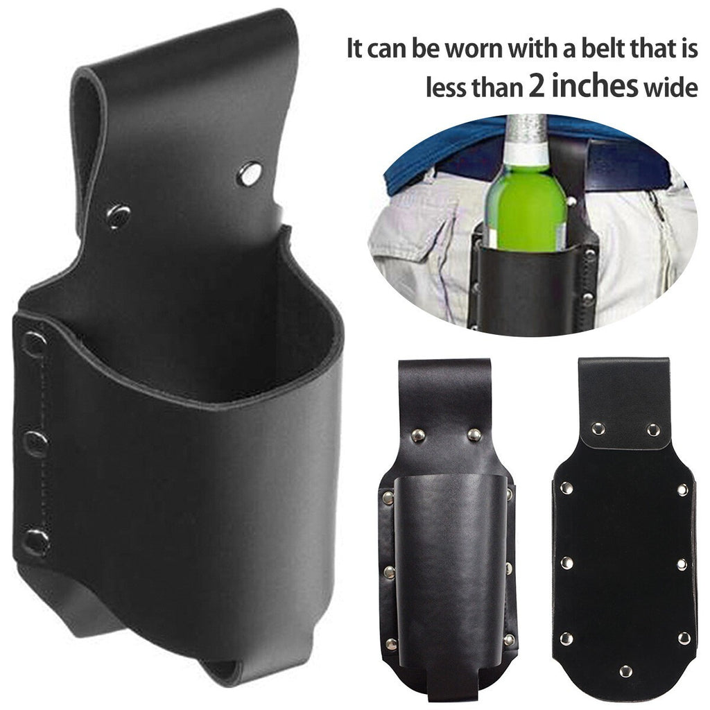 Wine Beverage Can Holder Cowboy Beer Holster Belt Leather Soda Bottle Pouch