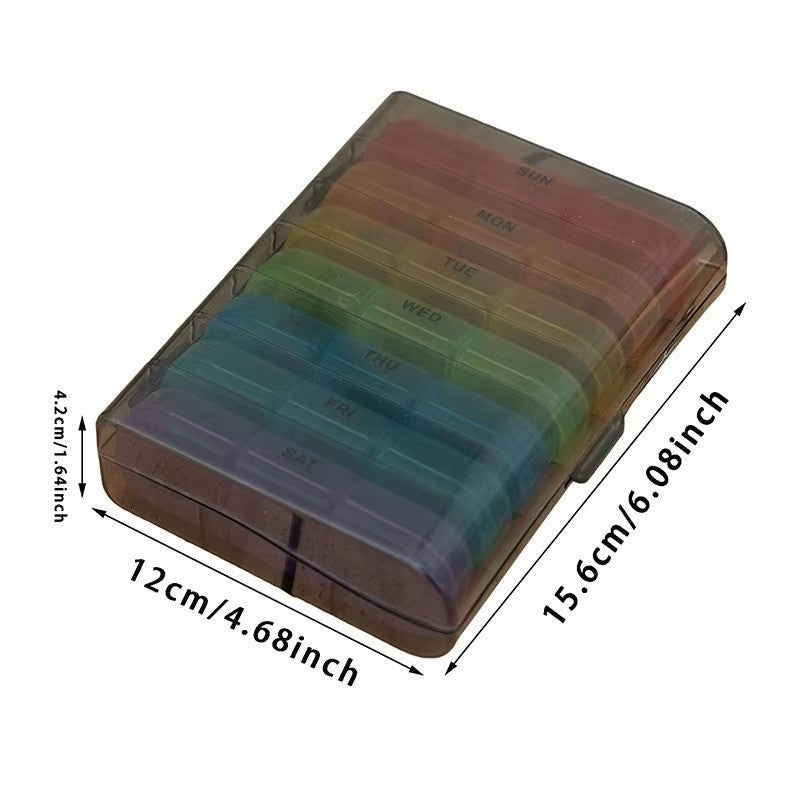 7 Day Pill Box Weekly Dispenser Container Tablet Daily Case Medicine Organizer