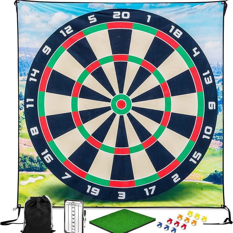 Chipping Challenge Golf Training Mat Set With Golf Club Indoor Outdoor Practice