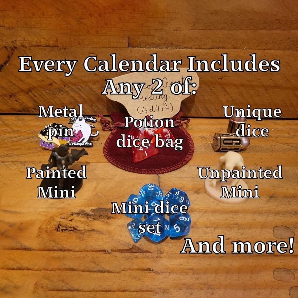 Resin Dice Advent Calendar Attractive DND Dice Advent Calendar