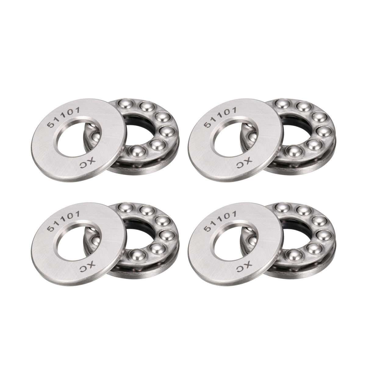 8pcs F10-21M Thrust Ball Bearings 10mmx21mmx7mm Chrome Steel Single Direction