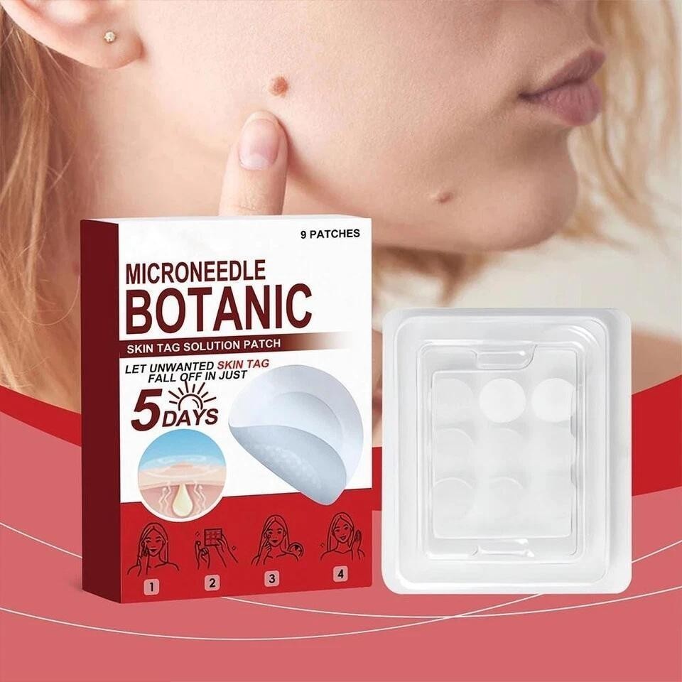 BOX MICRONEEDLE BOTANIC Skin Tag & Acne Patch 9 Pcs Skin Tag Remover Patches