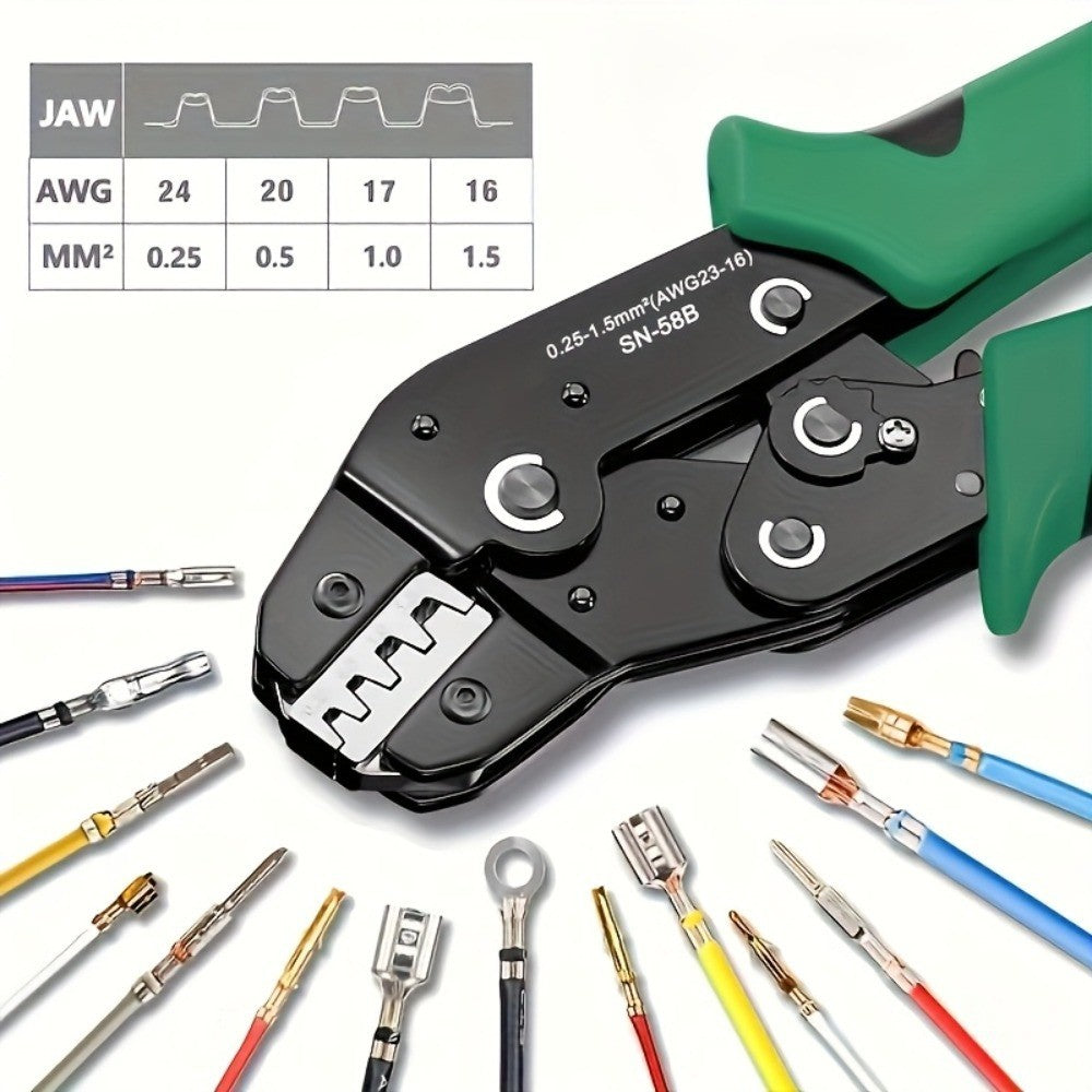 Ratchet Crimper Wire Plier Crimping Tool Cable Electrical Terminals Kit Set UK