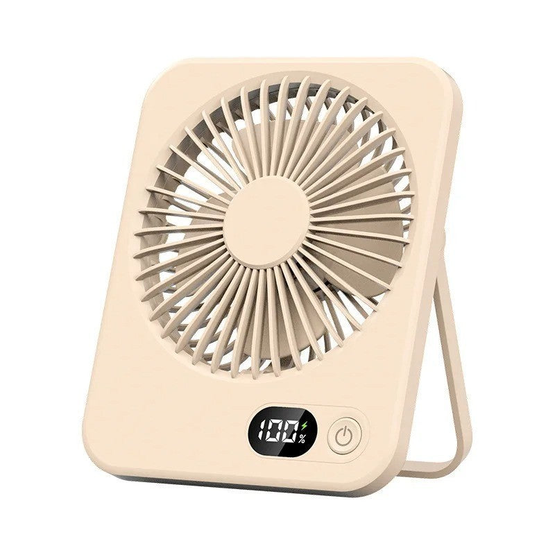 Portable Small Mini Turbo FAN Rechargeable Desk Fan Quiet 5 Speed Table Cooling