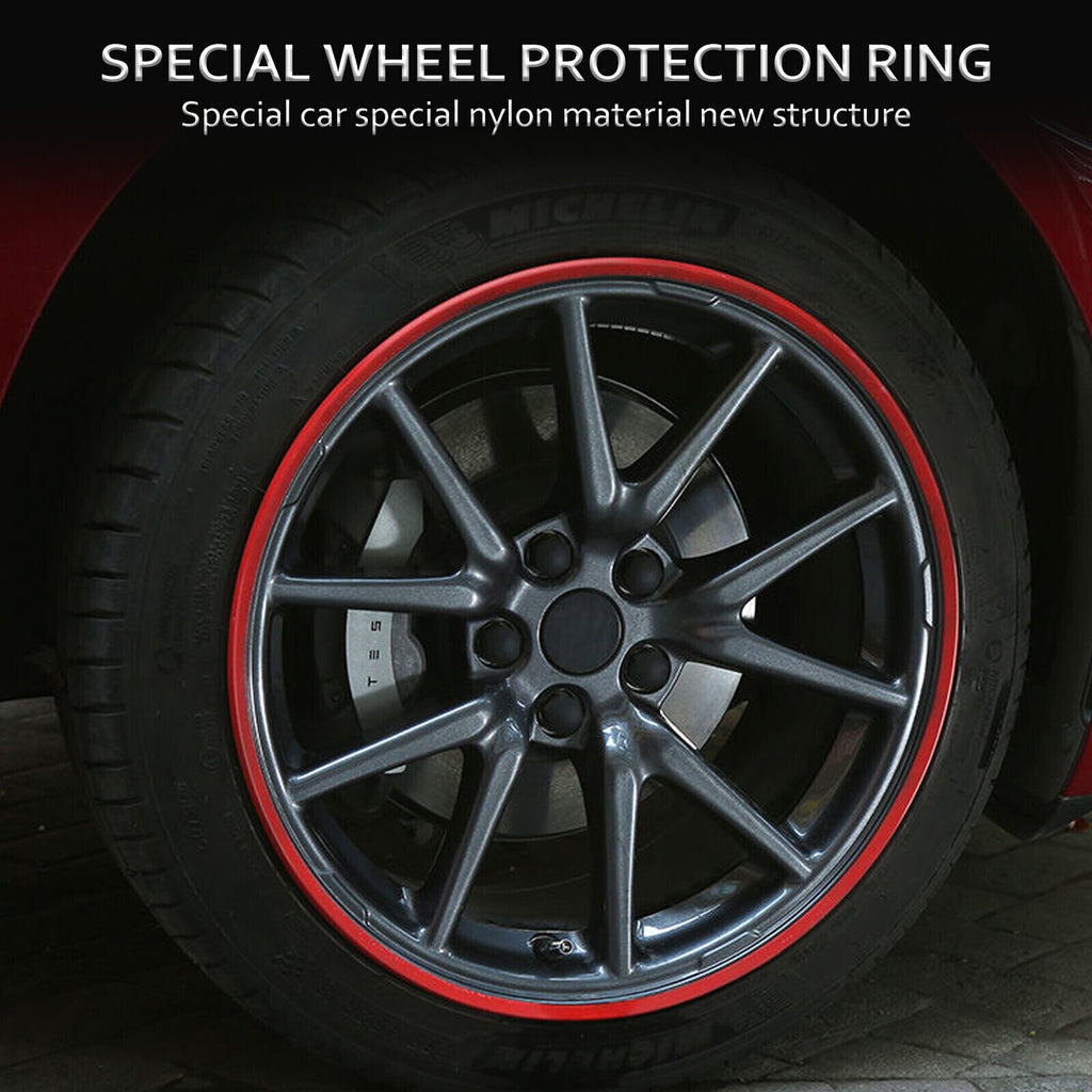 4pcs/Set 18-20 Inch Car Wheel Hub Rim Trim Tire Ring Guard Strip Protector Decor