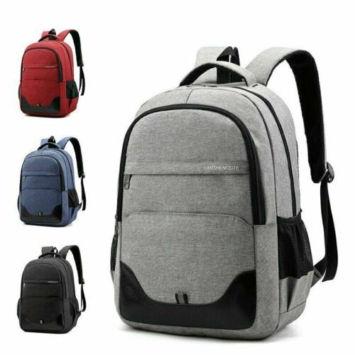 Mens Backpack Rucksack Black Bag School Sport Work Large Travel Hiking Laptop