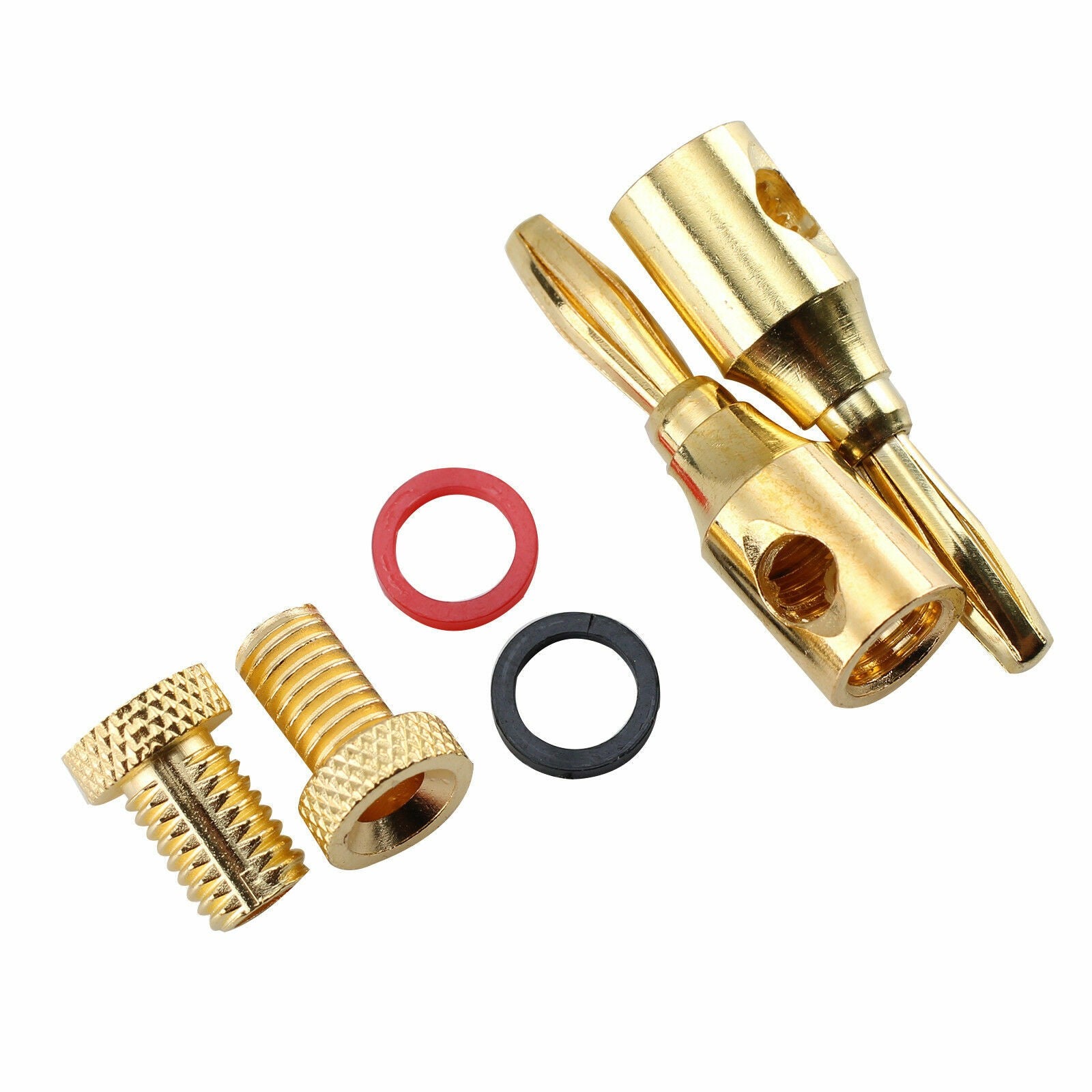 20 x 4mm Gold Plated Musical Audio Speaker Cable Wire Connector 4mm Banana Plugs