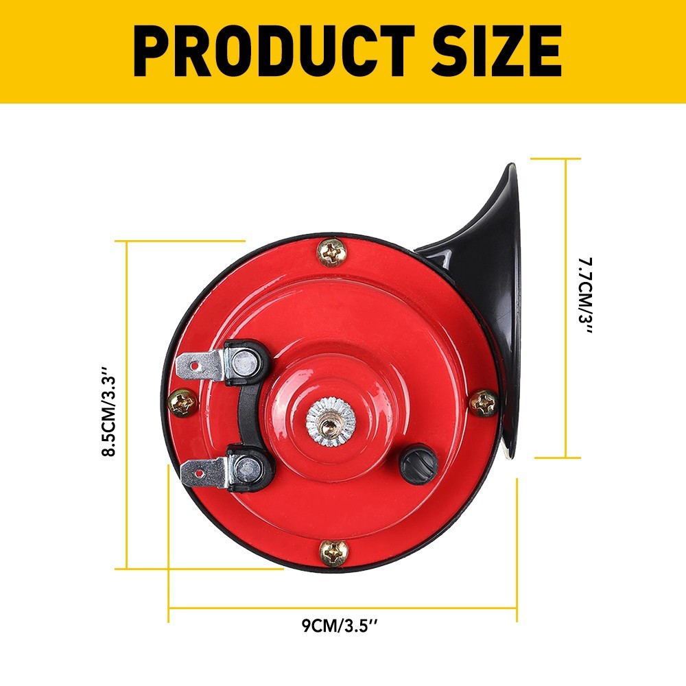 300DB Super Train Horn For Trucks SUV Car-Boat Motorcycles Vehicle Universal Red