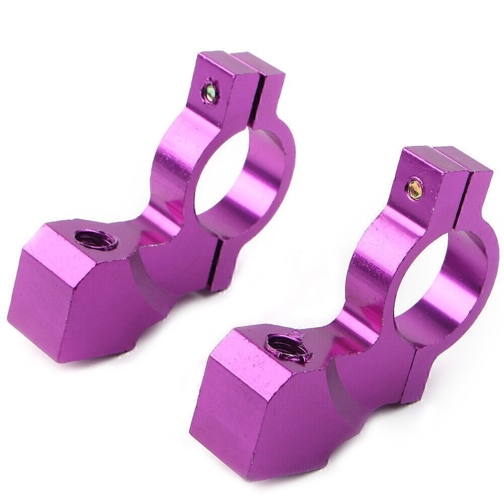 22mm 7/8" Motorcycle Bike Handlebar Rearview Mirror Mount Bracket Clamp Purple