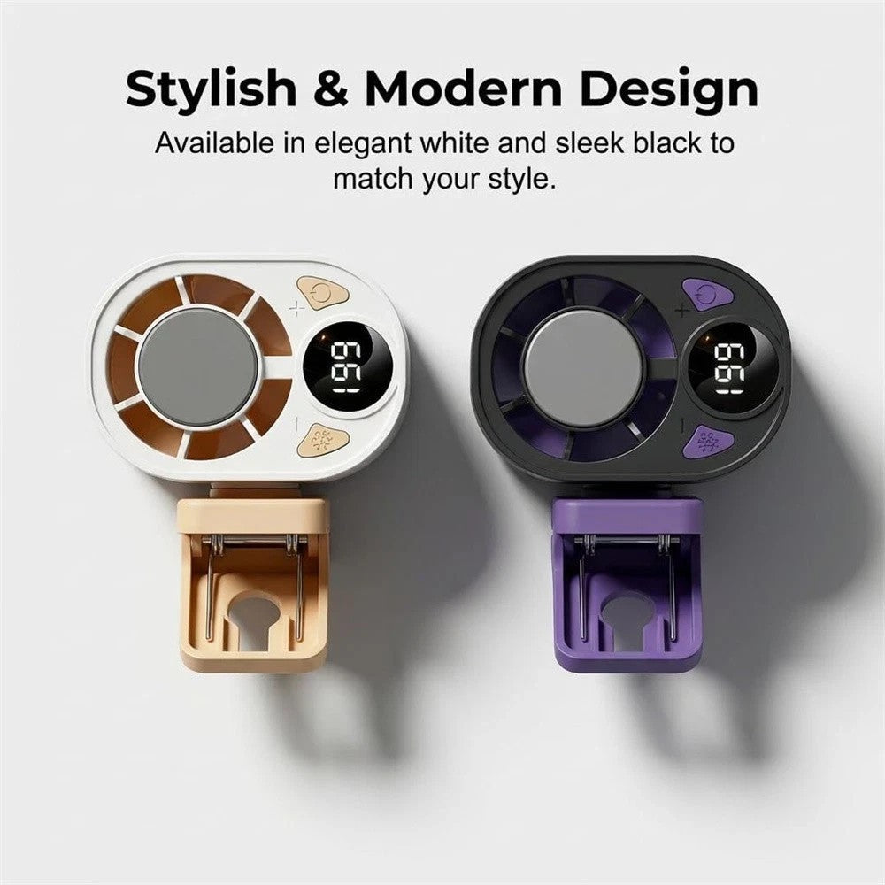 Clip On Ice Cold Fan for Waist Semiconductor Cooling with LED Display USB Fans