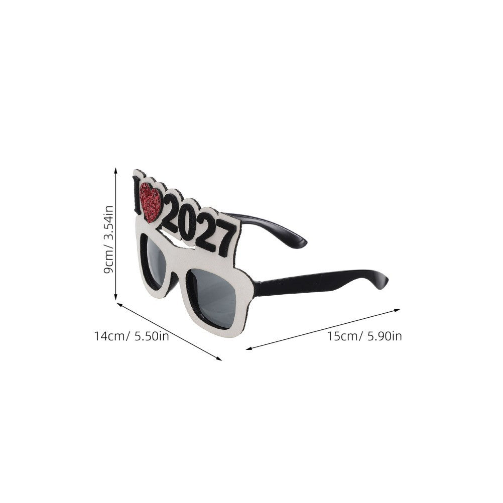 4 pcs 2027 Glasses: New Year Arty Favors for NYE 2027 Selfie Props, Funny