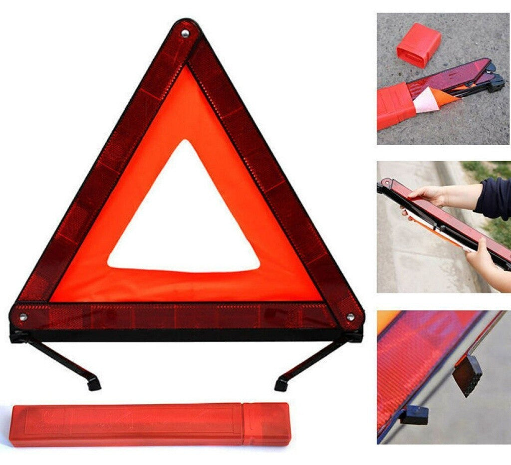 2pc Large Warning Car Triangle Reflective Road Emergency Breakdown Safety Hazard