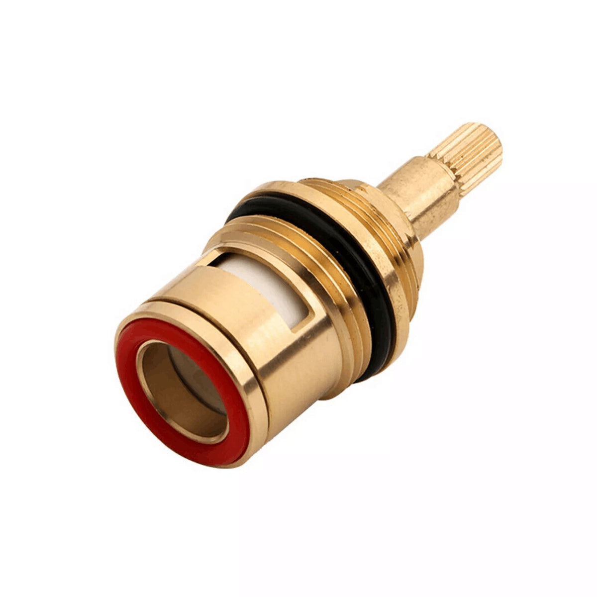 2x Bath 1/2" Tap Valve Cartridge Ceramic Gland 20 Teeth quarter turn Flow Mixer