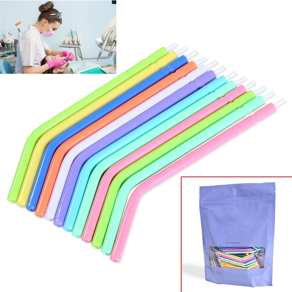 1000Pcs Dental 3-Way Air Water Syringe Disposable Spray Tips Triple Nozzles