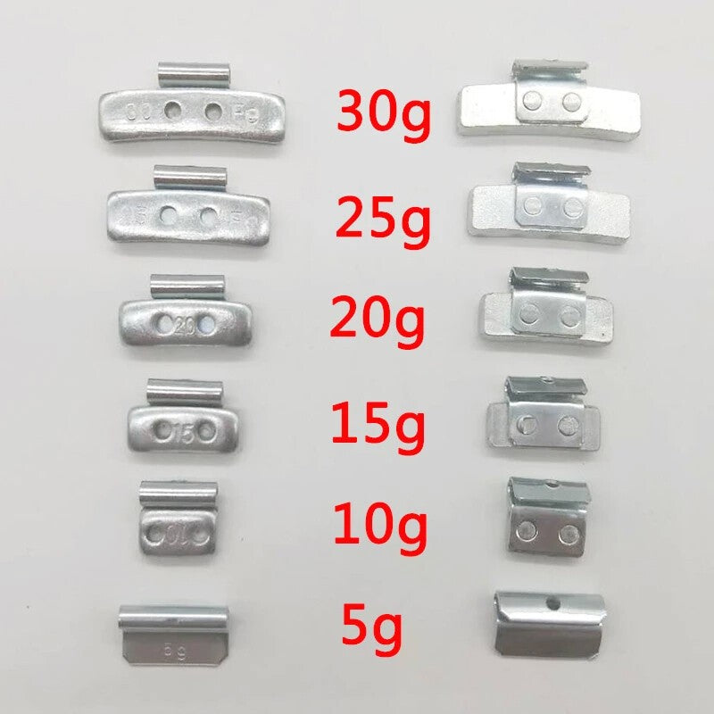 160PCS Alloy & Steel Knock On Wheel Balance Weights 5g-30g Fit For Wheel Rims