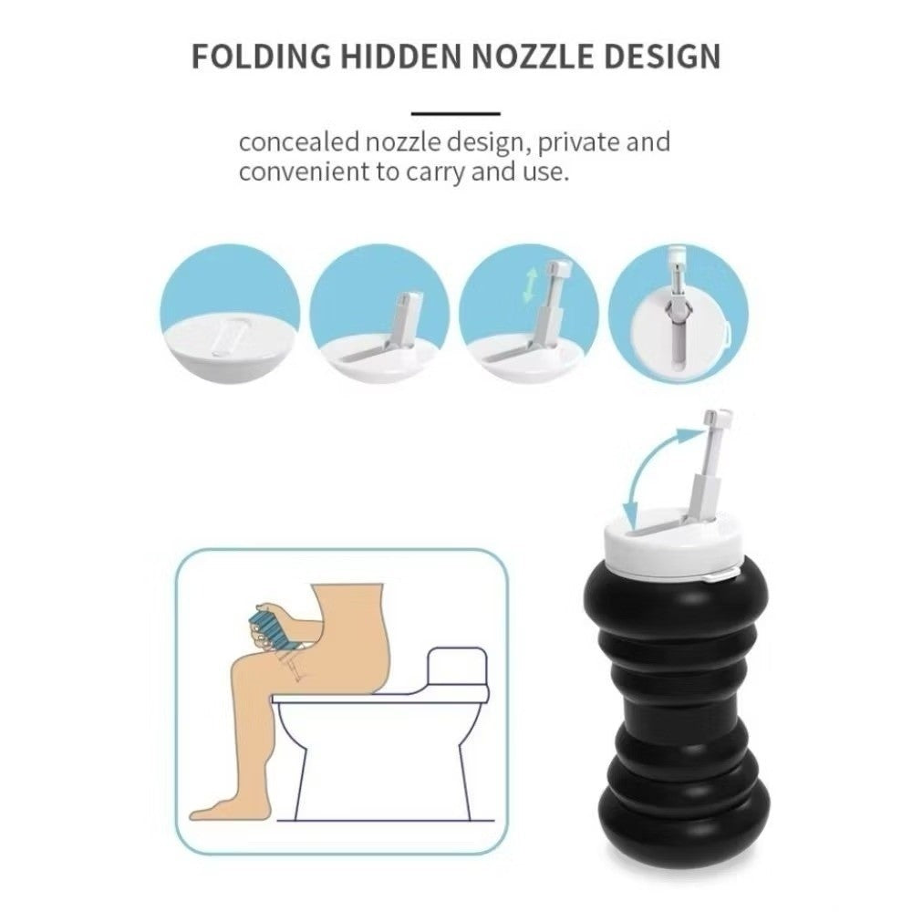 600ml Portable Foldable Handheld Bidet for Personal Hygiene Cleaning Collapsible