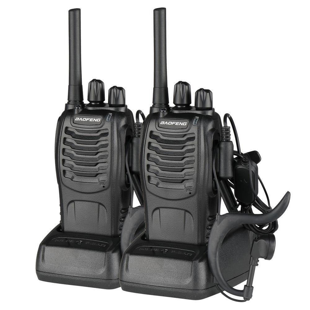 2x Baofeng BF-888S 400-470MHz Walkie Talkie Long Range Two Way Radio + Earpiece