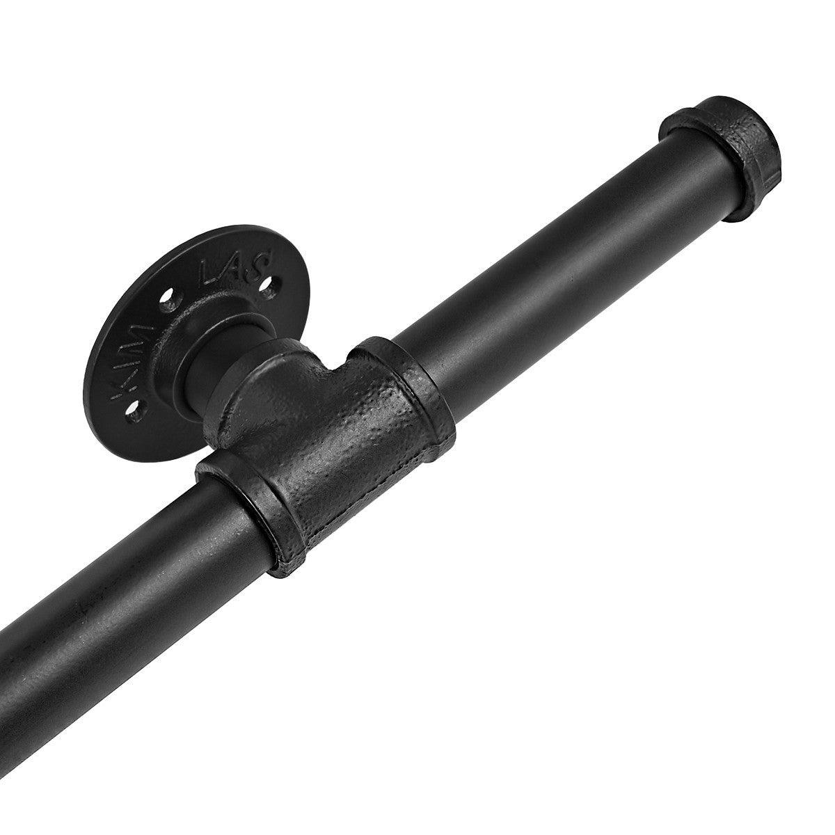 Industrial Pipe Stair Handrail Wall Mounted Grab Rail Staircase Banister Support