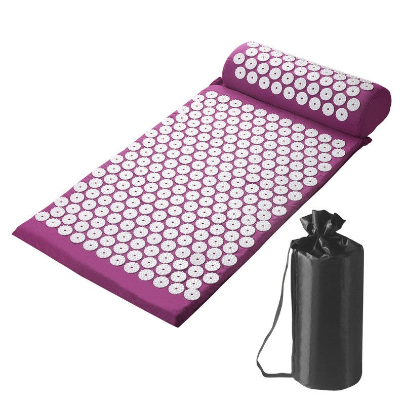 Acupressure Mat with Pillow & Ball Acupuncture Pin Massage Set Neck Pain Relief