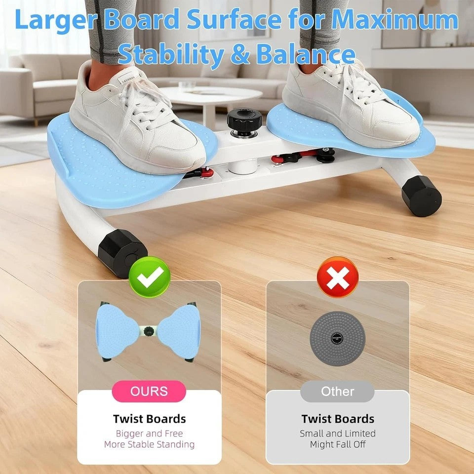 Adjustable Waist Twister Board Core Twist Exercise Machine w/ Resistance Bands