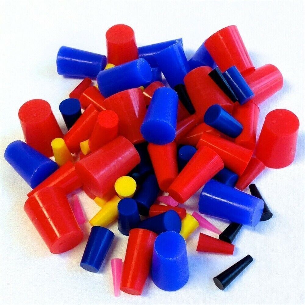100PCS High Temp Silicone Masking Plug Kit Heat Resistant Rubber Tapered Plugs